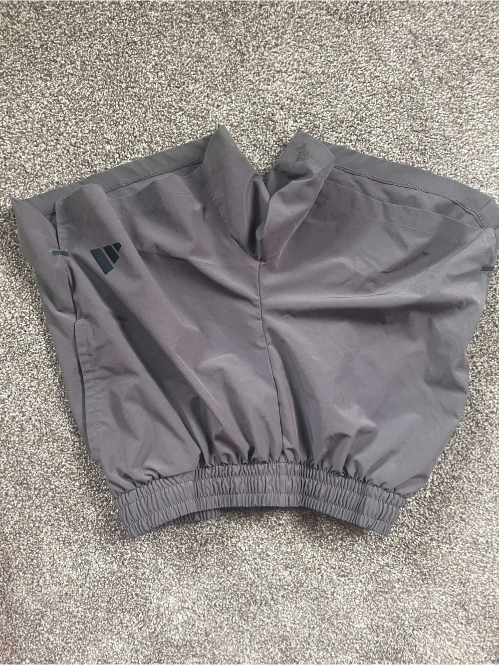 adidas Gray Athletic Elastic-Waist Shorts